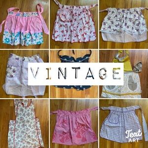 All 10! Vintage Apron Collection Set